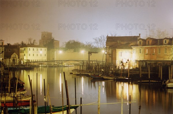 The San Piero Canal and the San Piero Bridge in Venice.