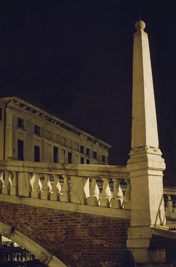 The Ponte delle Guglie and the Palazzo Venier Priuli Manfrin in Venice.