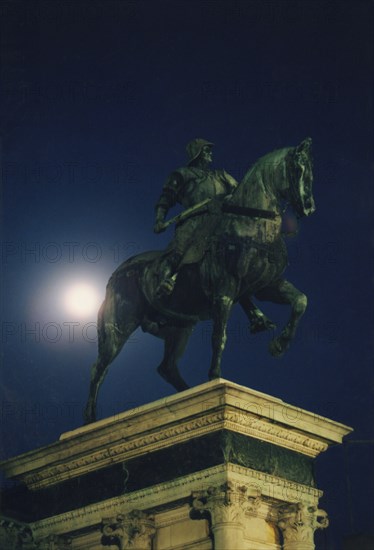 The Statue of Condottiere Colleone in Venice.