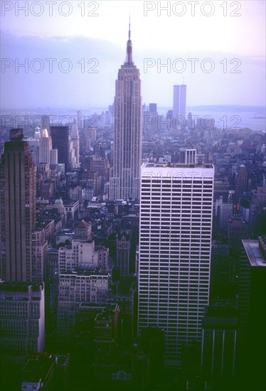 Vue du World Trade Center et de l'Empire State Building