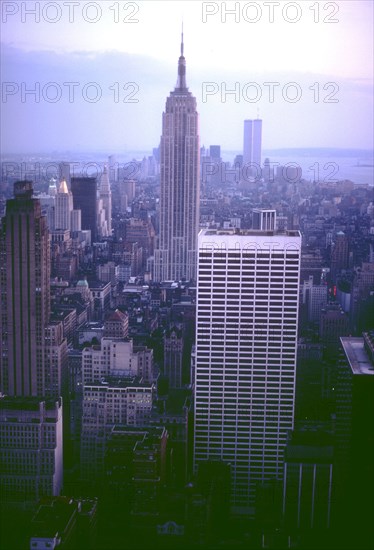 View of the World Trade Center and the Empire State Building