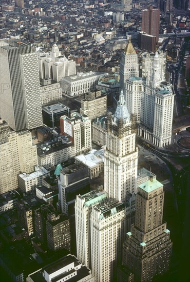 Vue aérienne du quartier financier de Manhattan