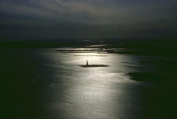 Vue de l'île de la statue de la Liberté, New York