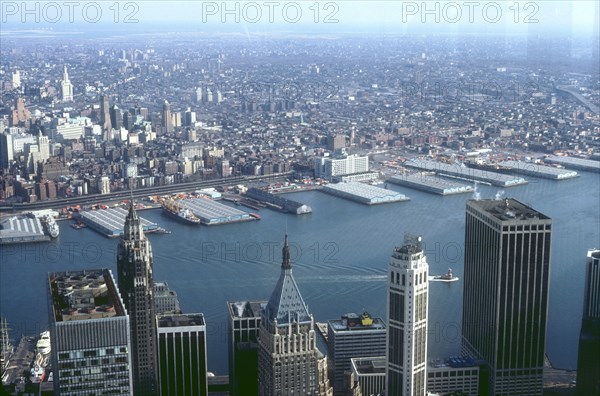 Aerial view of the East River