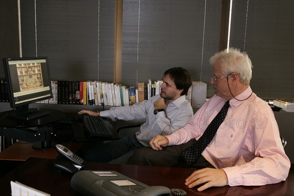 Romain Sardou et son éditeur Bernard Fixot