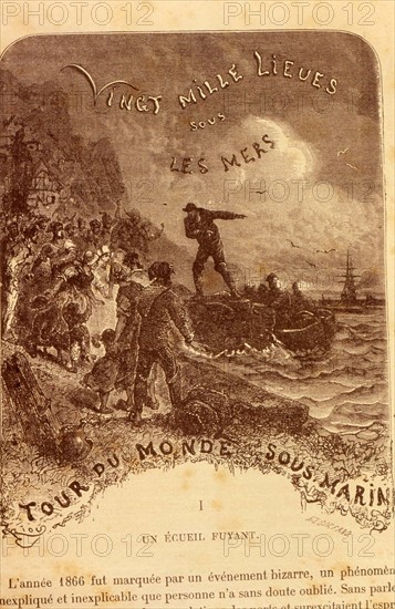 Illustration du premier chapitre de "Vingt mille lieues sous les mers"