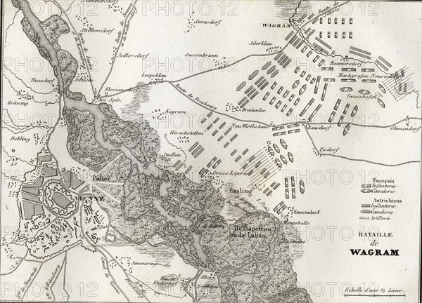 Map of the Battle of Wagram