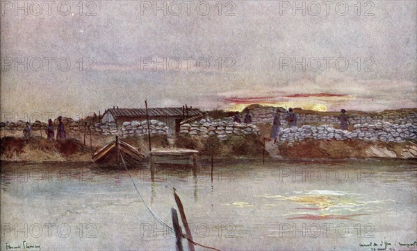 Flameng, Canal de l'Yser à Nieuport (Belgique)