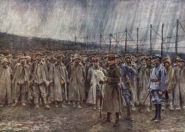 Arrivée de prisonniers allemands