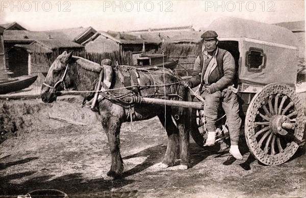 Chinese rickshaw puller.