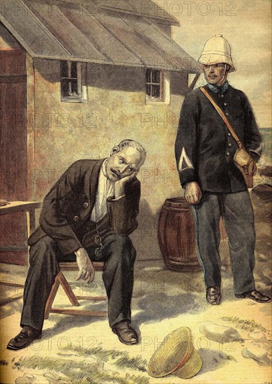 Alfred Dreyfus à l'île du Diable.