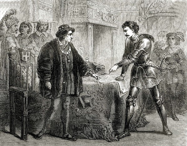Louis XI and Charles the Bold.