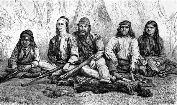 Gold-diggers in British Columbia, 1866