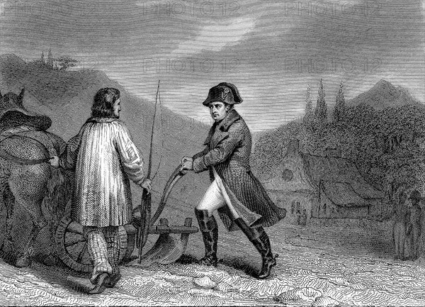 Napoleon I handling a cart in St Helena