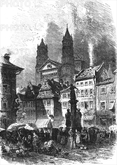 Jour de marché à Worms, 1890
