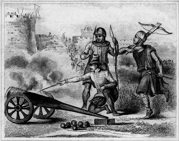 Soldats de l'artillerie anglaise, 12e siècle