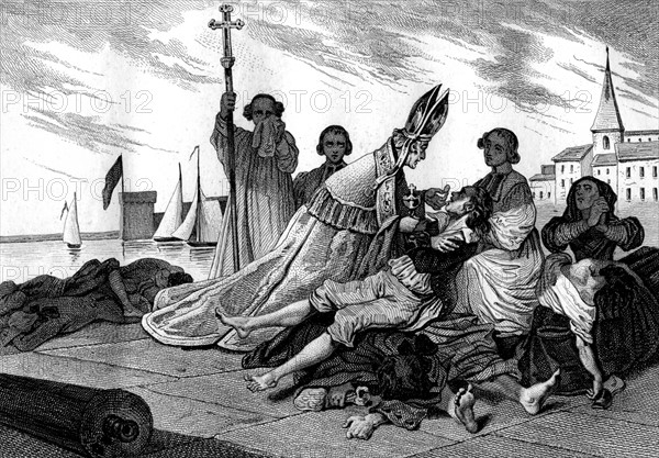 Monseigneur de Belzunce with plague-strickens