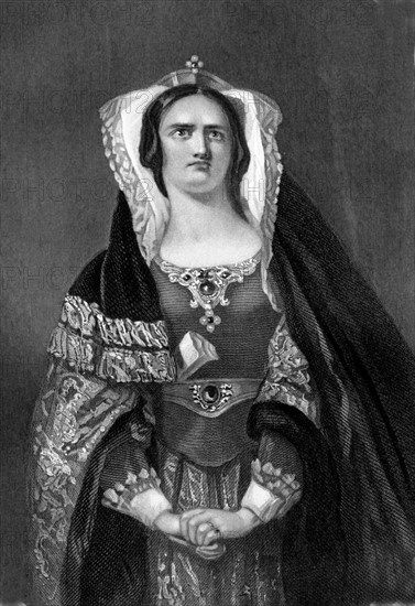 Female comedian as Lady Macbeth