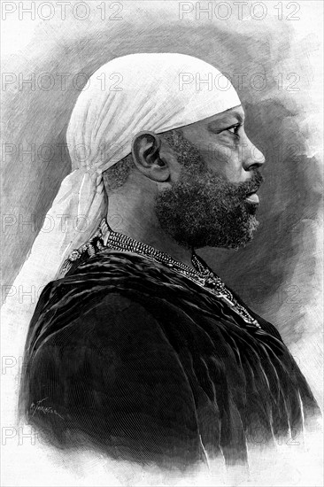 Portrait de Ménélik II d'Éthiopie