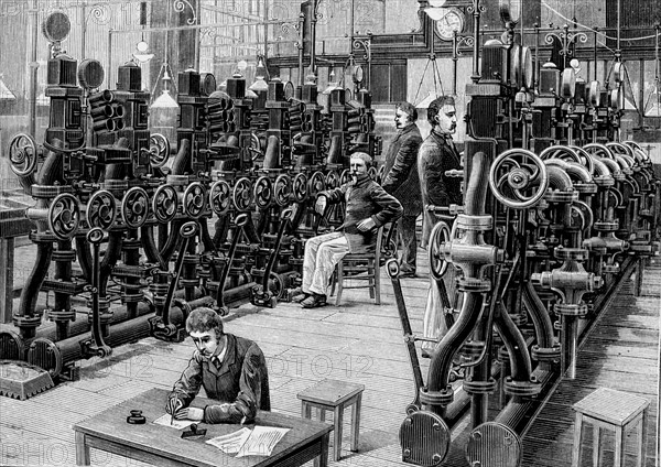Pneumatic machines room, 1888