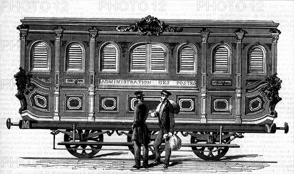 Wagon postal en 1848