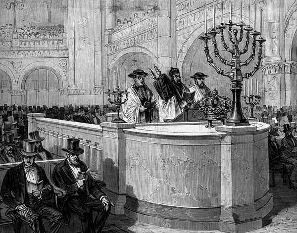 Inauguration de la nouvelle synagogue - Rue de la Victoire à Paris