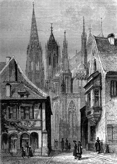 Freiburg im Breisgau cathedral - 19th century