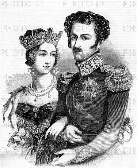 Oscar 1er de Suède et son épouse