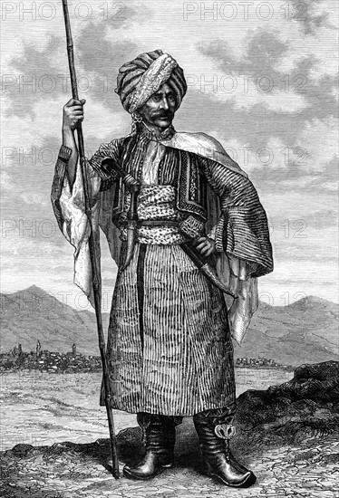 Kurd leader dressed in a traditional costume