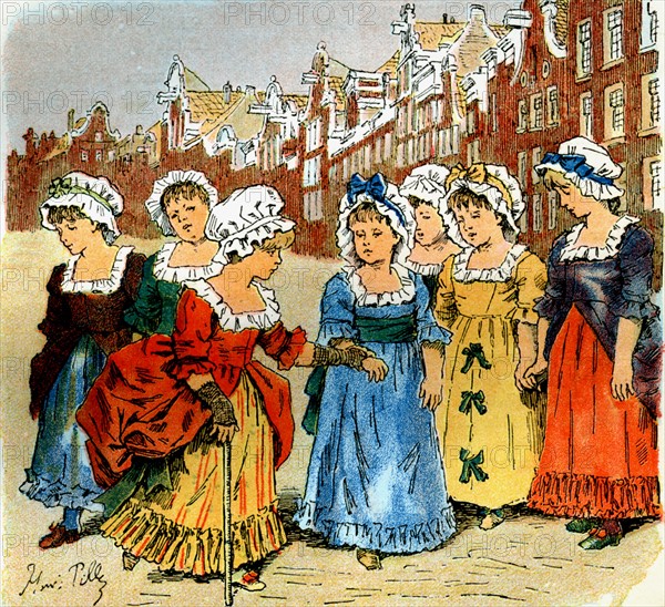 Jeunes filles en promenade