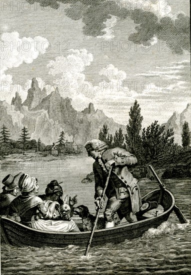 J-J. Rousseau sur le lac de Bienne