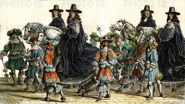 Procession of magistrates in Paris - 19th century