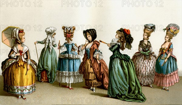 Ladies' fashions, 18th century