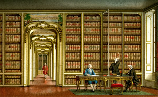 La bibliothèque de Vergennes à Versailles - 19e siècle