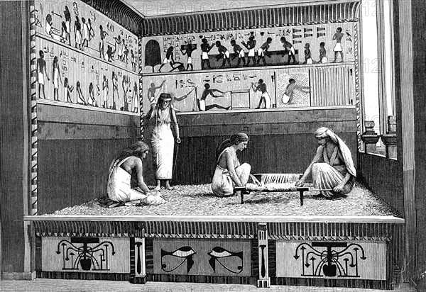 Tissages des Egyptiennes au temps des Pharaons