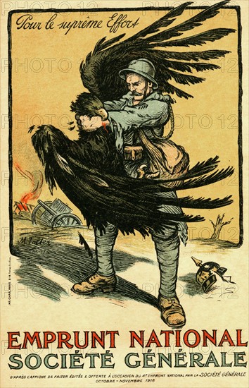 Affiche. Emprunt National de la Société Générale. 1918