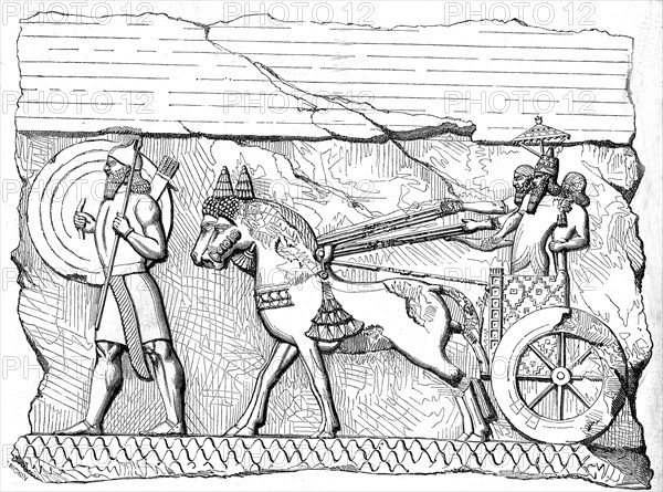 Bas Relief à KHORSABAD (Ninive) Mésopotamie