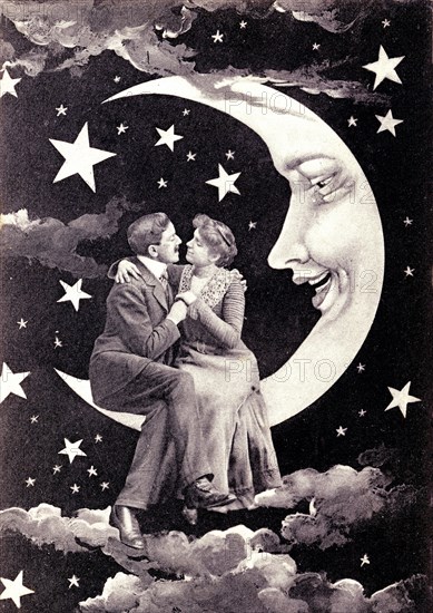 Couple sur la Lune