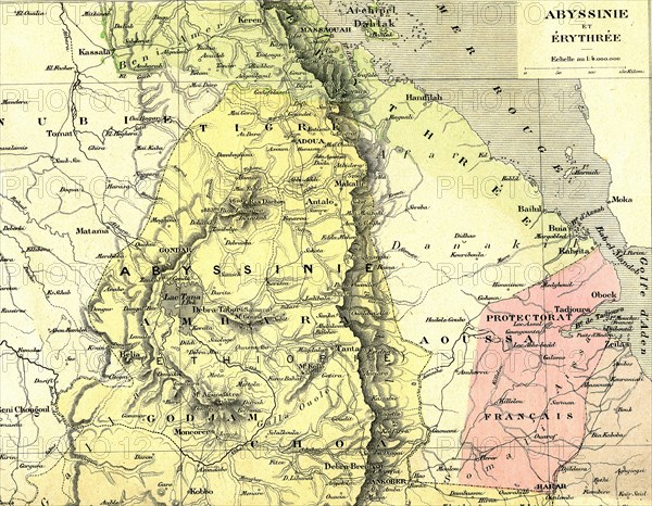 ABYSSINIE et Erithrée et Protectorat français de TADJOURAH