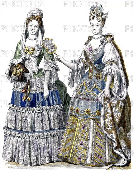 Histoire du costume 1700 et 1707