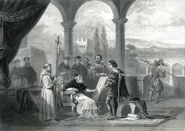 Le PAPE JULES II et le peintre Raphael