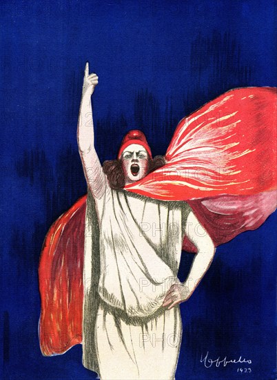 Cappiello, projet d'affiche pour le journal "Le Quotidien", 1923