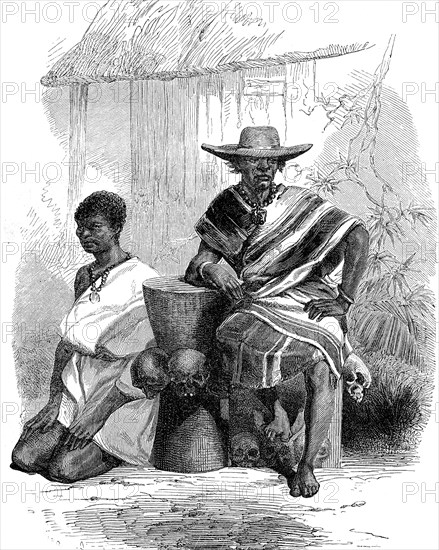 Le Roi GHEZO du DAHOMEY et le prince Bahadou