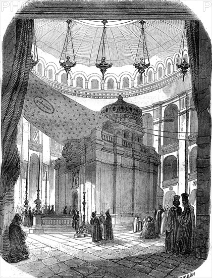 Intérieur de l'Eglise du Saint Sépulcre, JERUSALEM