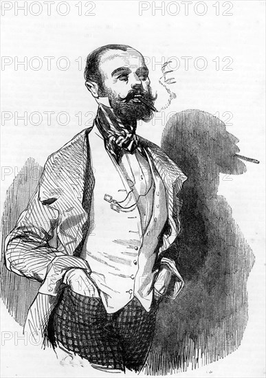 Un fumeur en 1856