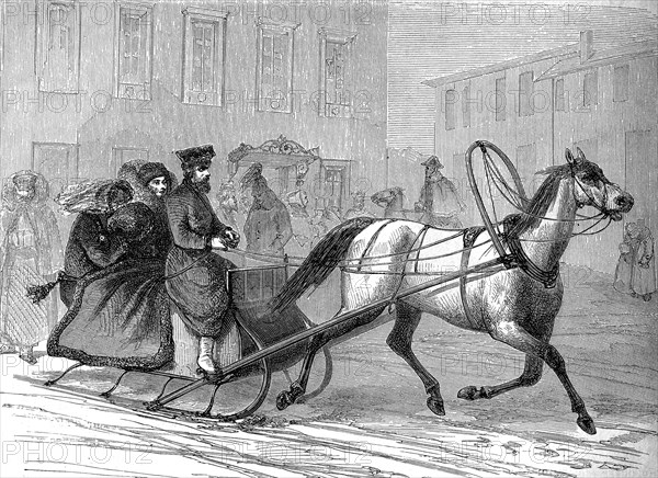 Un trainau à MOSCOU EN 1861