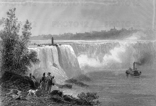 Les Cataractes du NIAGARA en 1866, USA