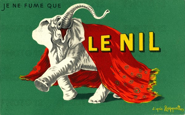 Cappiello, projet d'affiche pour le papier à cigarettes "Le Nil", 1912