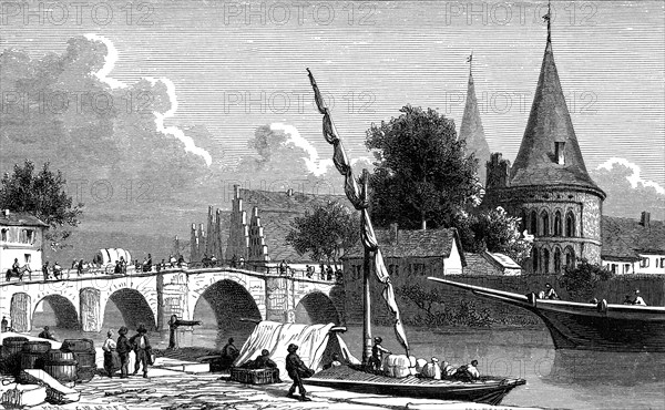 LUBECK, Allemagne en 1865