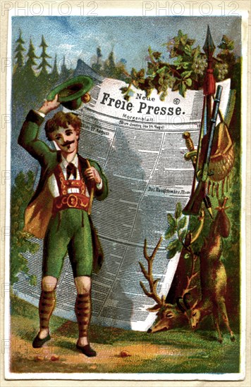 Journal  " Neue Freie Presse " Allemagne ( Caricature )